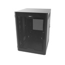 C2G 18RU Swing-Out Wall-Mount Cabinet with Perforated Door-Black-TAA