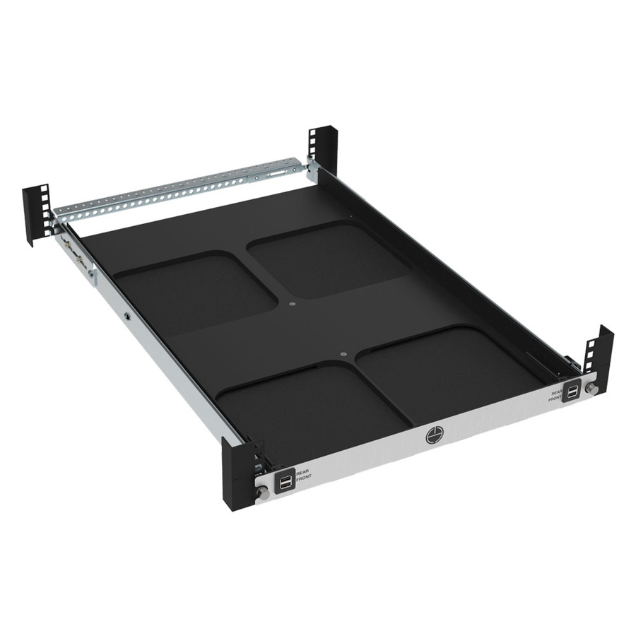 Rack Solutions 1U Mini Rack Access Tool-Less Shelf for Four Apple Mac Mini with USB