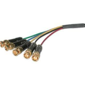 C2G 15ft Plenum-Rated RGBHV (5-BNC) Component Video Cable