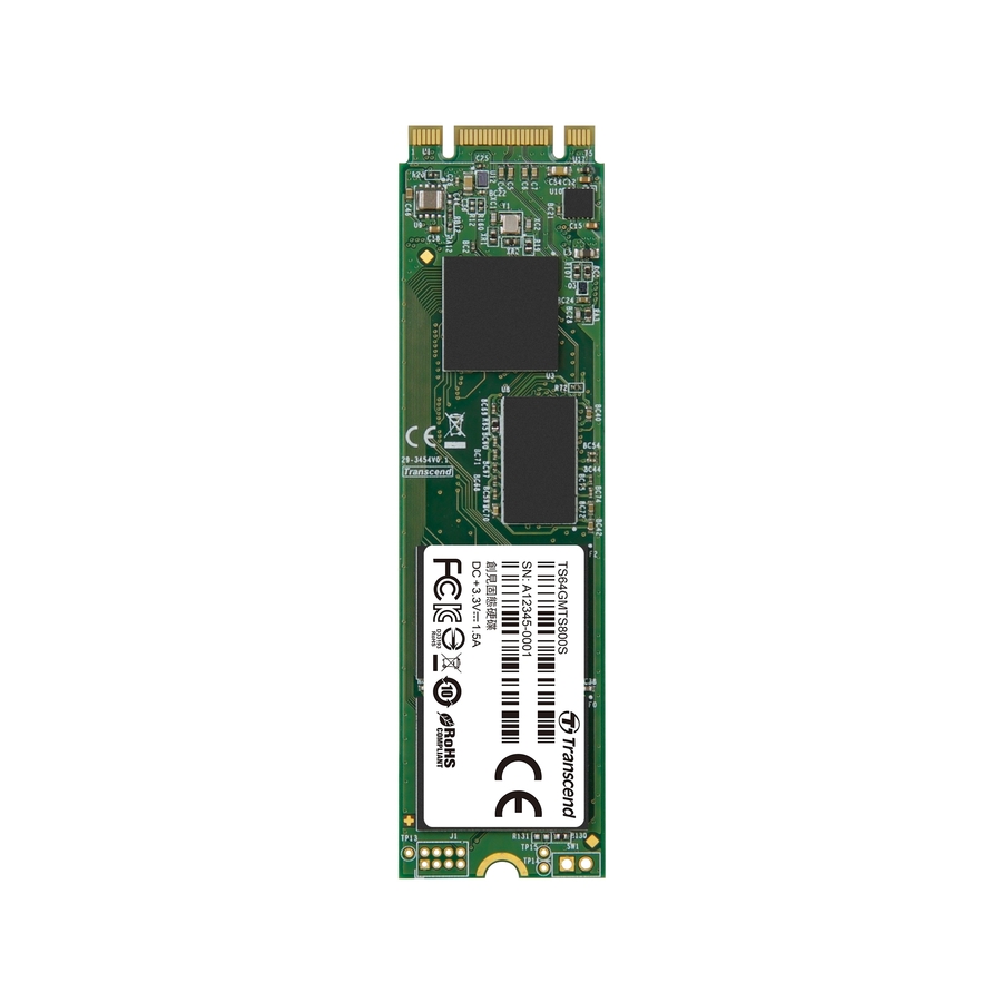 Transcend MTS MTS800 64 GB Solid State Drive - M.2 2280 Internal - SATA (SATA/600)