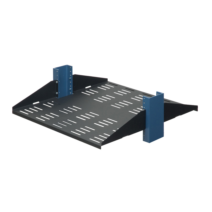 Rack Solutions 2U 2Post Center Mount Shelf 20in Depth (Flanged Down, Vented)