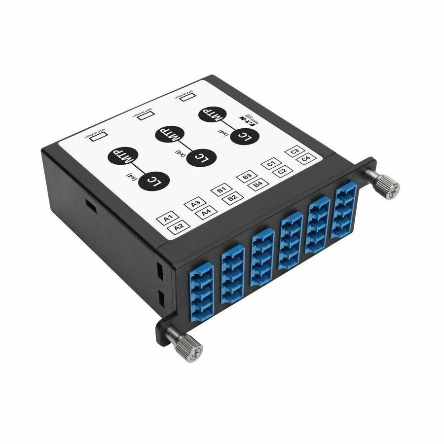 Eaton Tripp Lite Series 40/100Gb Singlemode Fiber Breakout Cassette, 40Gb to 4 x 10Gb, 100Gb to 4 x 25Gb, (x3) 8-Fiber MTP/MPO (APC) to (x12) LC (UPC) Duplex 9/125, N484 Chassis