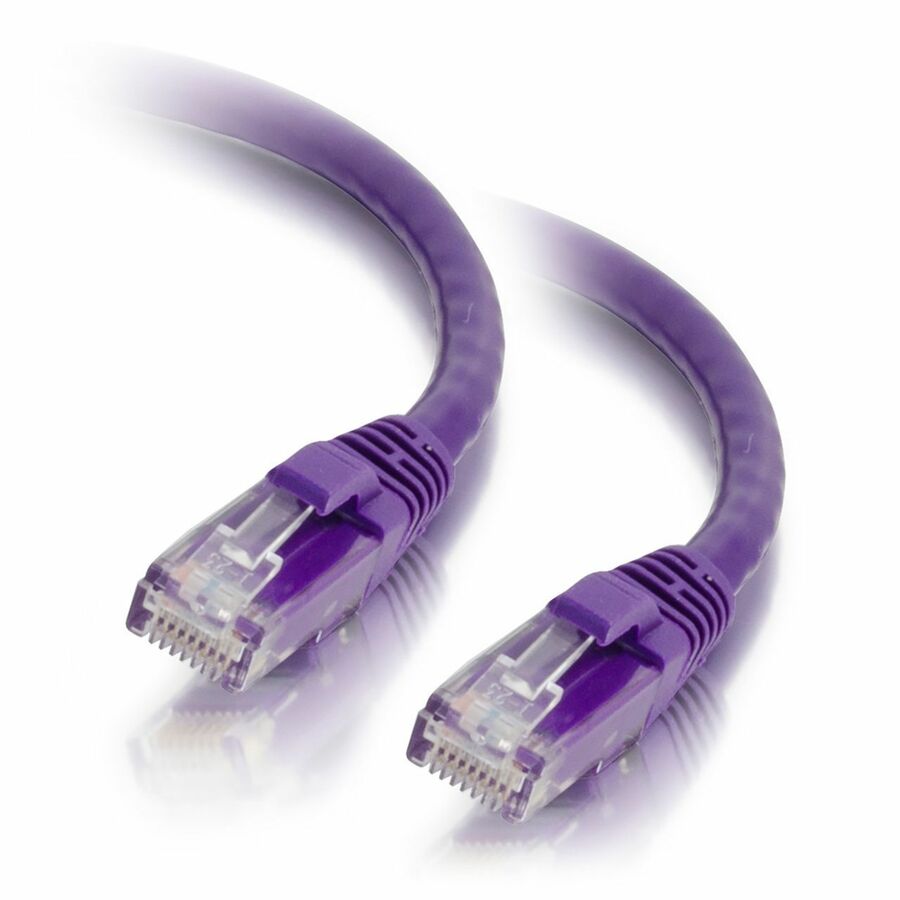 Quiktron Q-Series Patch Cords, CAT5E, Booted, Purple, 25 FT