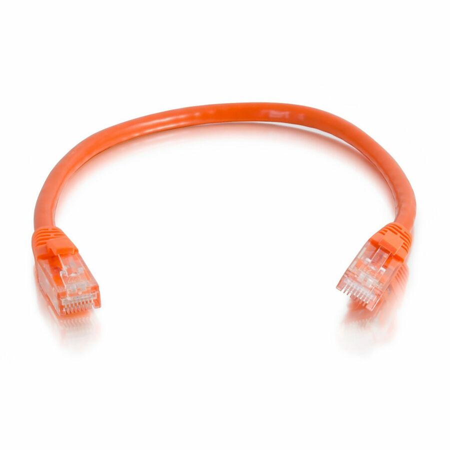 Quiktron Q-Series Patch Cords, CAT5E, Booted, Orange, 2 FT