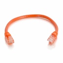 Quiktron Q-Series Patch Cords, CAT5E, Booted, Orange, 2 FT
