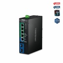 TRENDnet 7-Port Industrial Gigabit L2 Managed PoE+ DINRail Switch 24 - 57V, TI-PG743Bi, Ethernet Splitter, 120W@48V DC or 120W@24V DC, 14Gbps, NDAA & TAA Compliant, IP40 Rated