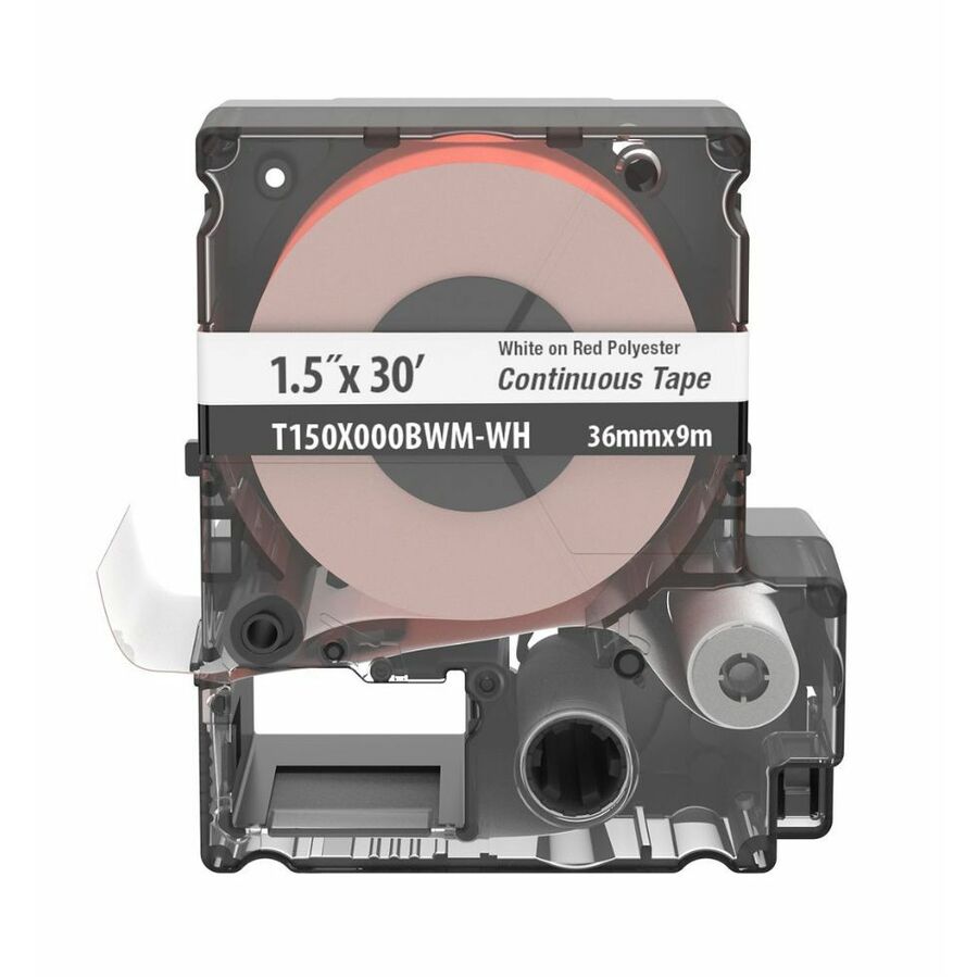 Panduit MP Cassette,Poly Cont Tape,1.5" W x 30' L,WH on RD