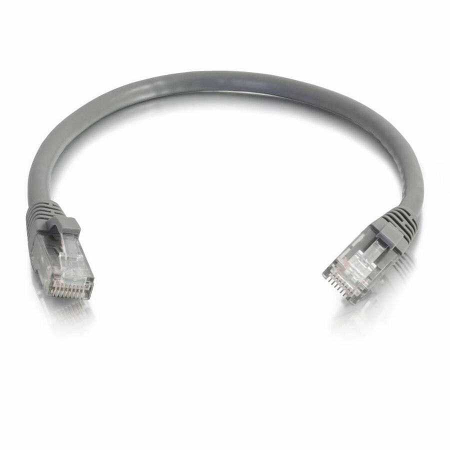 Quiktron 8ft Q-Series Cat6a Snagless (UTP) Ethernet Network Patch Cable, CM Rated - Grey