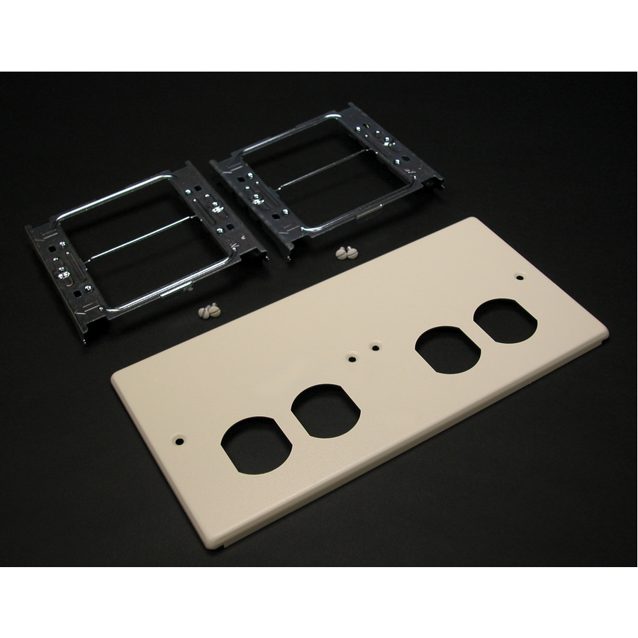 Wiremold 4047 Four-Gang Cover With Two Duplex Openings