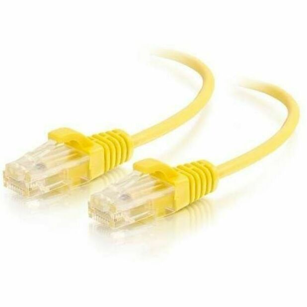 Quiktron Q-Series 28 AWG CAT6 Patch Cable, Yellow, 9 FT