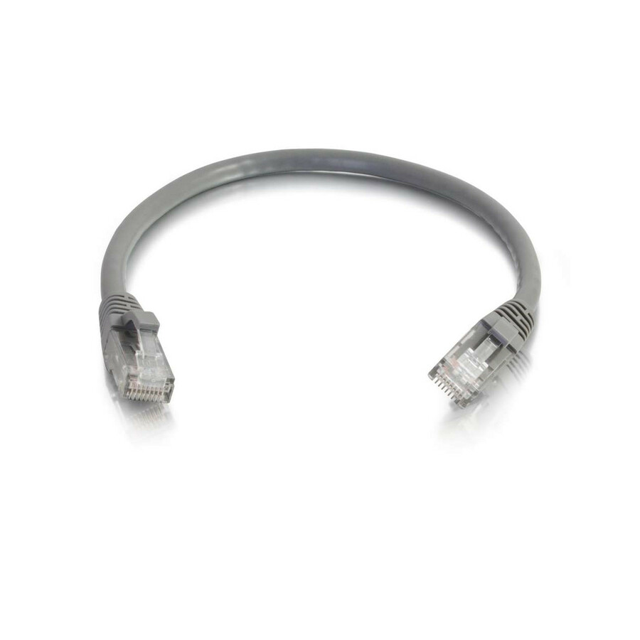 Quiktron 10FT V-Series CAT6A Snagless (UTP) Ethernet Network Patch Cable, CM Rated - Grey