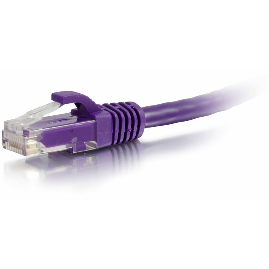 Quiktron Q-Series Patch Cords, CAT5E, Booted, Purple, 7 FT
