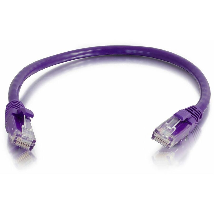 Quiktron Q-Series Patch Cords, CAT5E, Booted, Purple, 2 FT