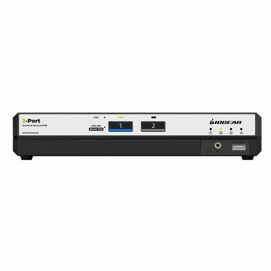 IOGEAR 2-Port Dual View True Universal (DP/HDMI) Secure KVM Switch w/Audio and CAC Support