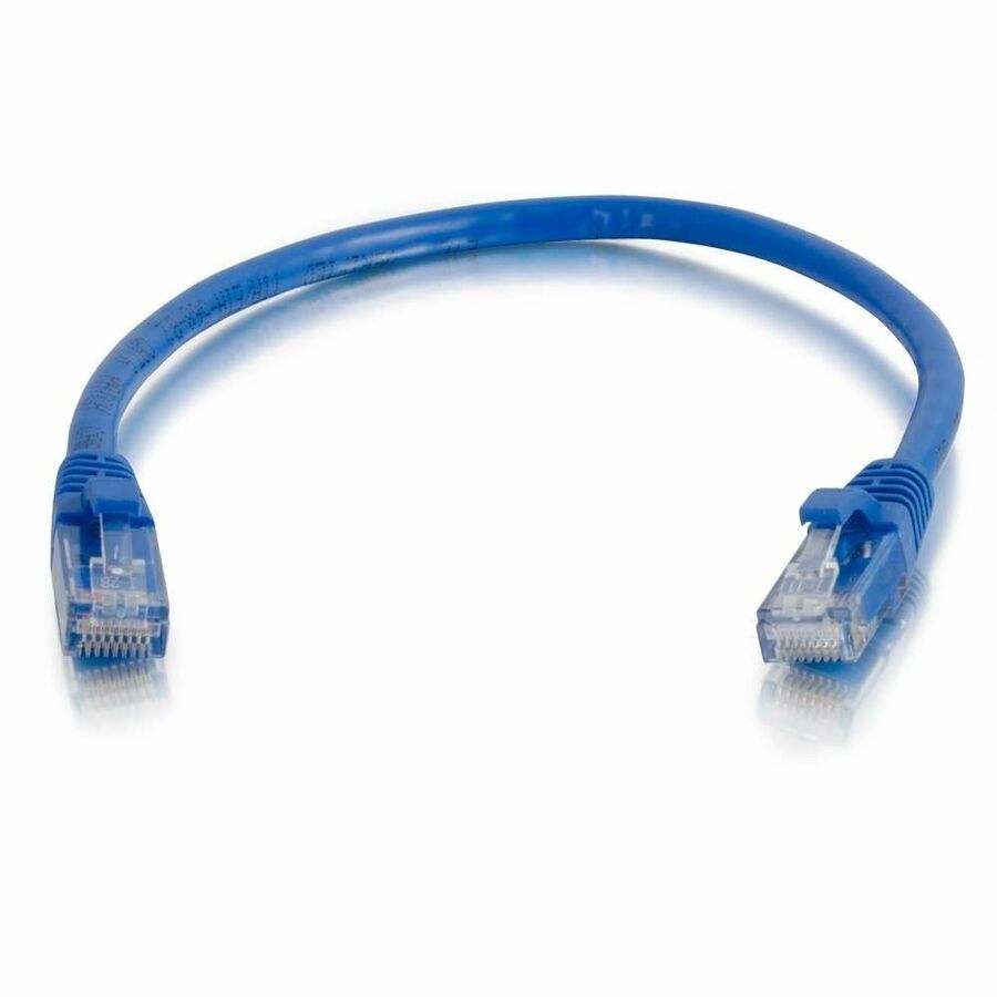 Quiktron 3Ft Q-Series Cat6A Snagless (UTP) Ethernet Network Patch Cable, CM Rated - Blue