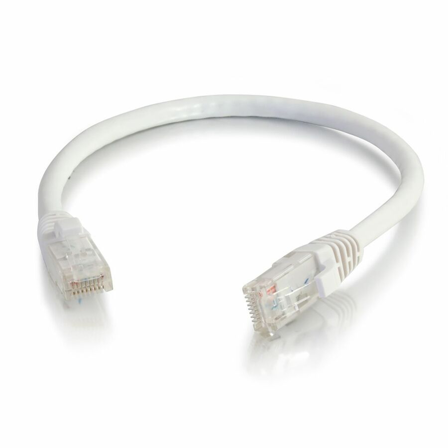 Quiktron Q-Series Patch Cords, CAT5E, Booted, White, 14 FT