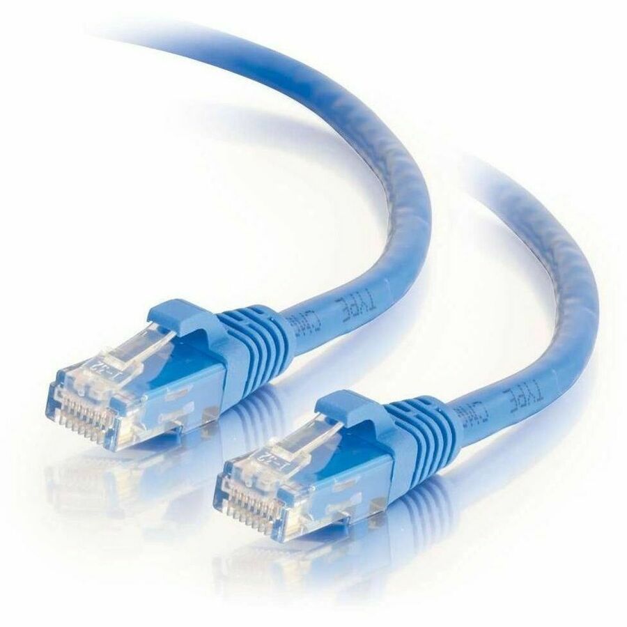 Quiktron 8ft Q-Series Cat6a Snagless (UTP) Ethernet Network Patch Cable, CM Rated - Blue
