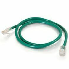 Quiktron Q-Series Patch Cords, CAT5E, Non-Booted, Green, 15 FT