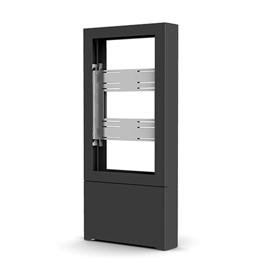 Chief Impact Floor Standing Back-to-Back Kiosk - Portrait 46" Black