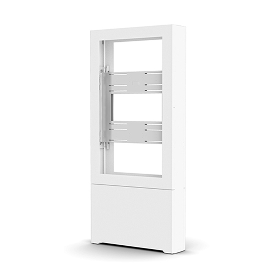 Chief Impact Floor Standing Back-to-Back Kiosk - Portrait 46" White