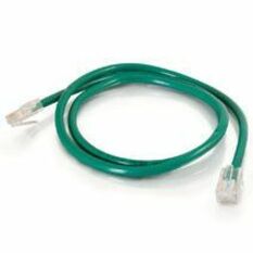 Quiktron Q-Series Patch Cords, CAT5E, Non-Booted, Green, 14 FT