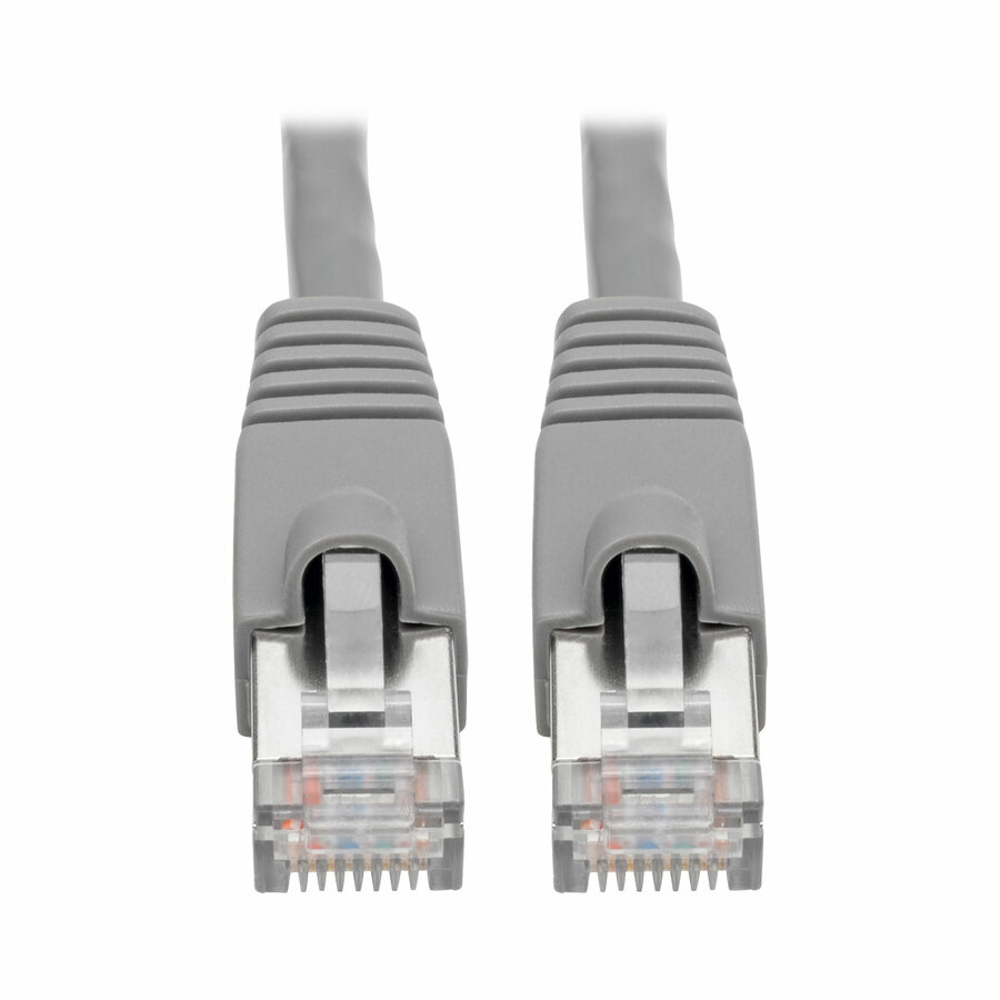 Tripp Lite by Eaton Cat6a Snagless Shielded STP Network Patch Cable 10G Certified, PoE, Gray RJ45 M/M 7ft 7'