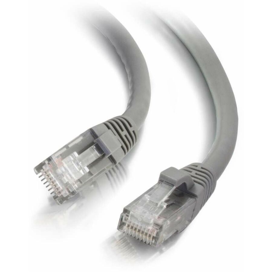 Quiktron 9ft Q-Series Cat6a Snagless (UTP) Ethernet Network Patch Cable, CM Rated - Grey