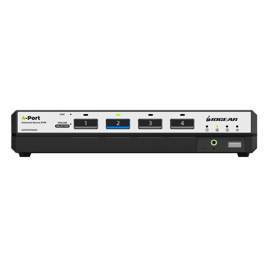 IOGEAR 4-Port Single View True Universal (DP/HDMI) Secure KVM Switch w/Audio and CAC Support