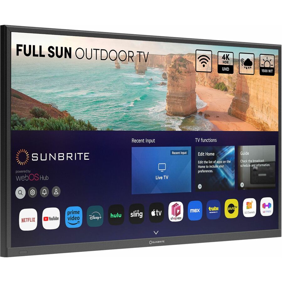 SunBriteTV Solis SB-FS-49-BL 48.5" Smart LED-LCD TV - 4K UHDTV - High Dynamic Range (HDR) - Black
