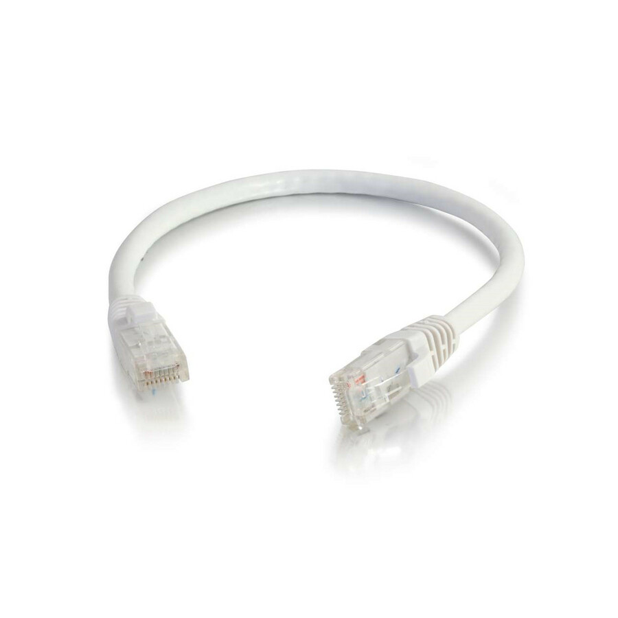 Quiktron 3FT V-Series CAT6A Snagless (UTP) Ethernet Network Patch Cable, CM Rated - White