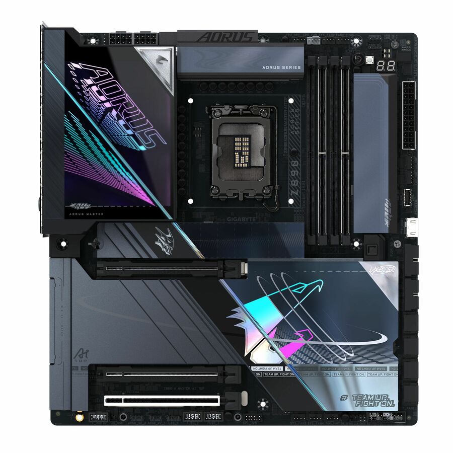 GIGABYTE Ultra Durable Z890 A MASTER AI TOP Gaming Desktop Motherboard - Intel Z890 Chipset - Socket LGA-1851 - Extended ATX