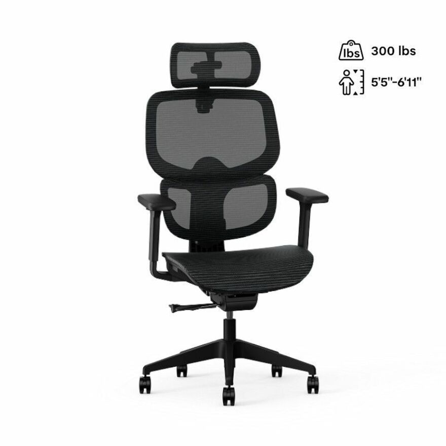 FlexiSpot C7 2025 - Mesh Seat, Black with Foot rest