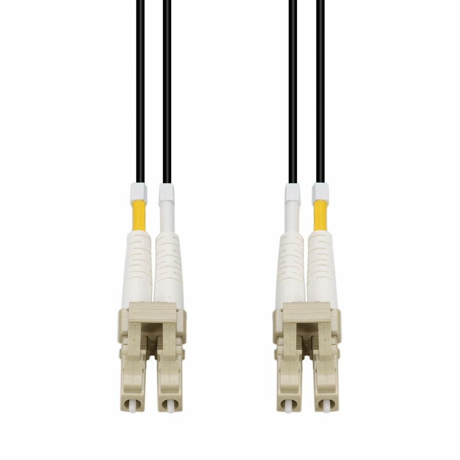 AddOn 1m LC to LC Black OM4 Duplex OFNP (Plenum-Rated) Fiber Patch Cable