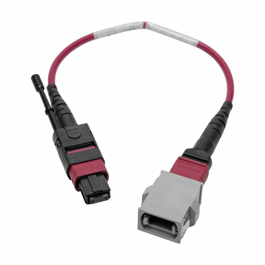 Eaton Tripp Lite Series MTP/MPO Parallel Optics Base-8 Migration Fiber Adapter, Polarity A to B, 12 Fiber, 40GB/100GB, OM4 M/F, Magenta, 8 in.