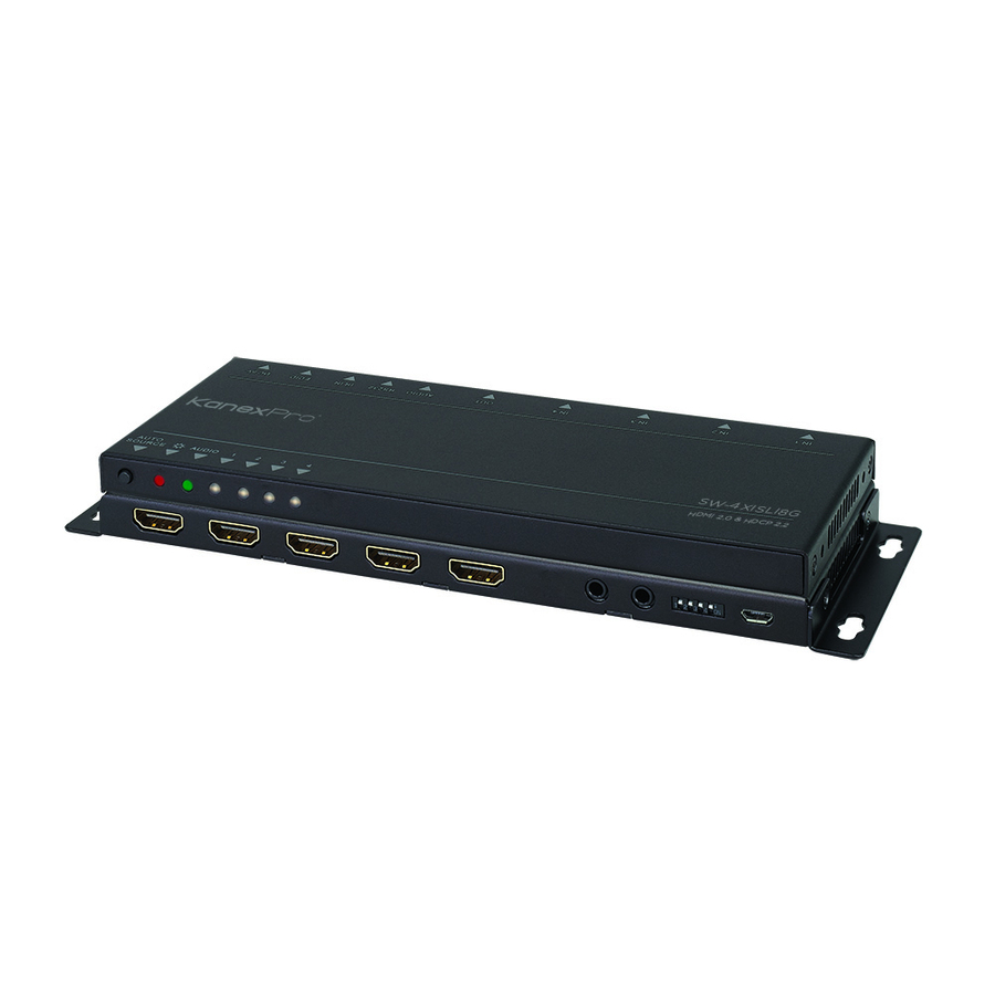 KanexPro UltraSlim 4K HDMI 4x1 Switcher with 4:4:4 Color Space & 18G