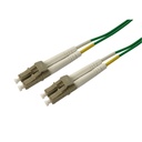 ENET 5M LC/LC Duplex Multimode 50/125 10Gb OM3 or Better custom green color functionally identical to 10Gb Aqua Fiber Patch Cable