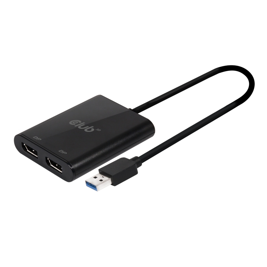 Club 3D USB A to DisplayPort 1.2 Dual Monitor 4K 60Hz