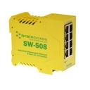 Brainboxes Industrial Ethernet 8 Port Switch DIN Rail Mountable