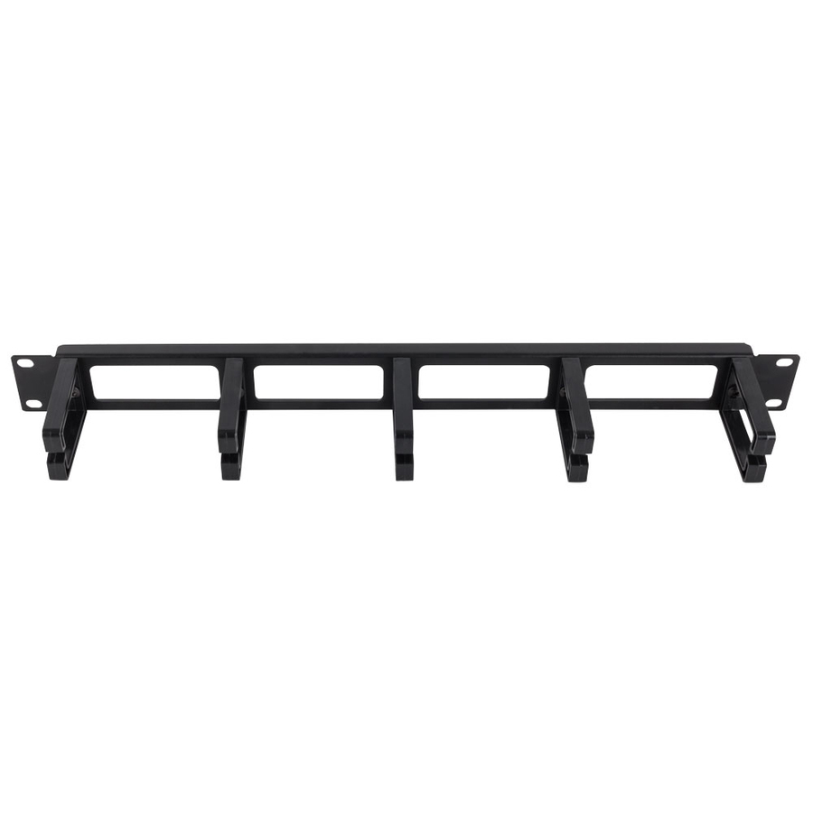 Rack Solutions 1U Horizontal Plastic D-Ring Pass Thru Cable Management Bar