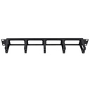 Rack Solutions 1U Horizontal Plastic D-Ring Pass Thru Cable Management Bar