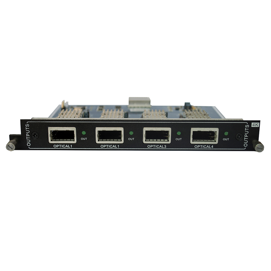 KanexPro 4-Output Fiber card to Modular matrix with 4K