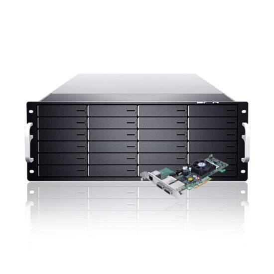 Sans Digital EliteSTOR ES424X6+BHP - 4U 24 Bay 6G SAS/SATA RAID 5/50/6/60 Dual Core PCIe 2.0 x8 Rackmount