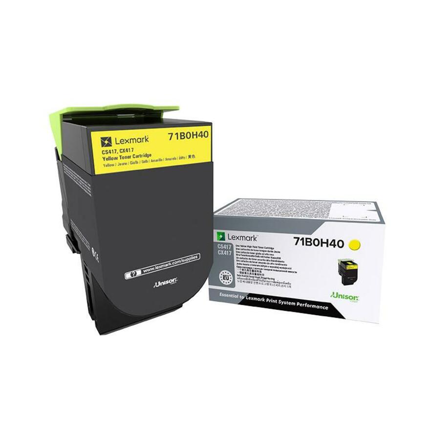 Lexmark Unison Original High Yield Laser Toner Cartridge - Yellow Pack
