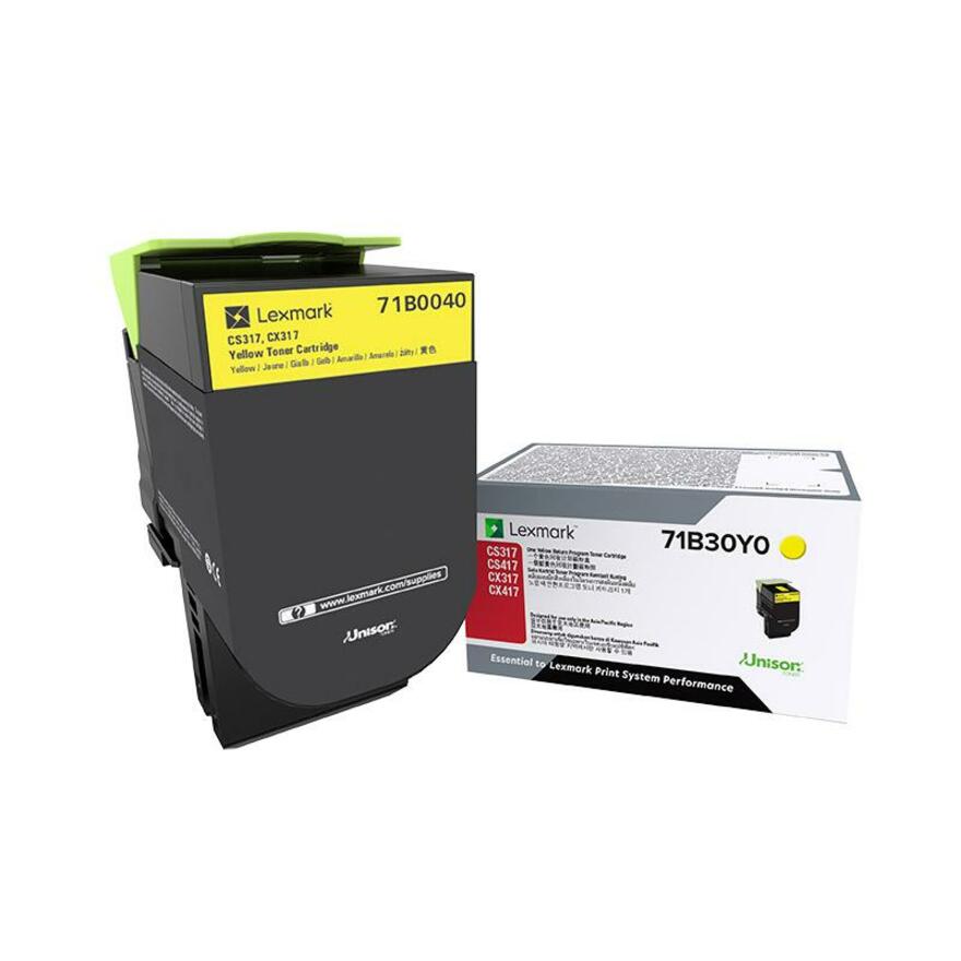 Lexmark Unison Original Standard Yield Laser Toner Cartridge - Yellow Pack