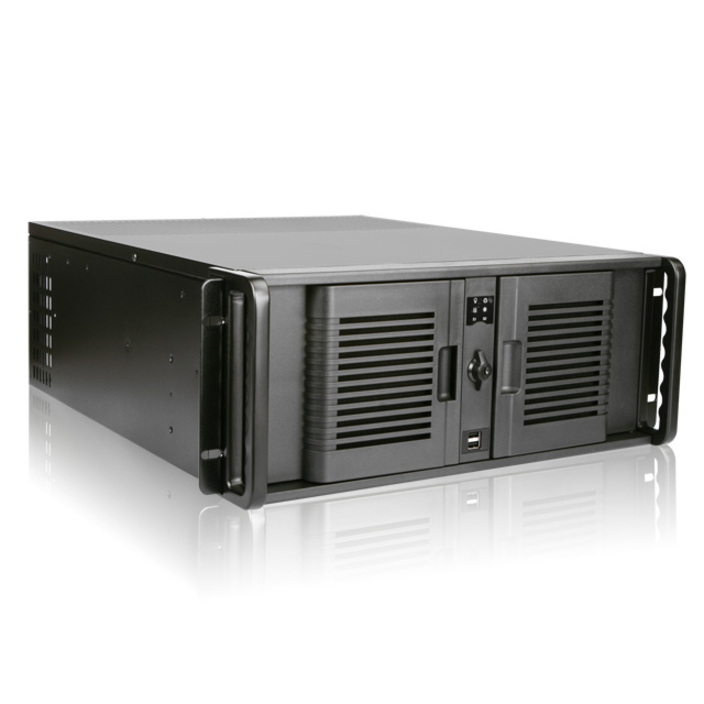iStarUSA 4U Compact Stylish Rackmount Chassis with 500W Redundant Power Supply