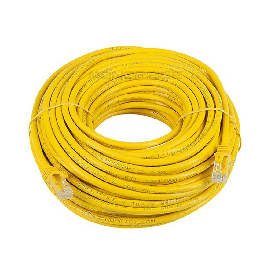 Monoprice FLEXboot Series Cat6 24AWG UTP Ethernet Network Patch Cable, 100ft Yellow
