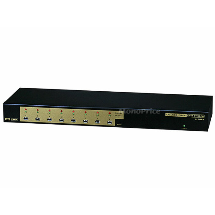 Monoprice 8-Port USB PS2 Combo KVM Switch with Cable - Retail