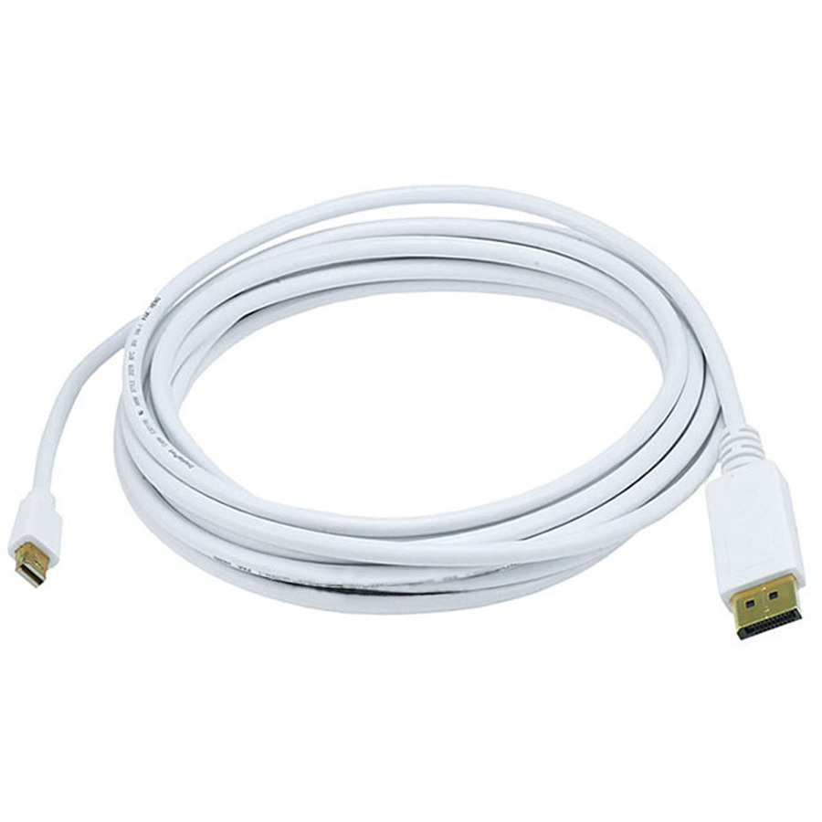 Monoprice 15FT 32AWG Mini DisplayPort to DisplayPort Cable - White