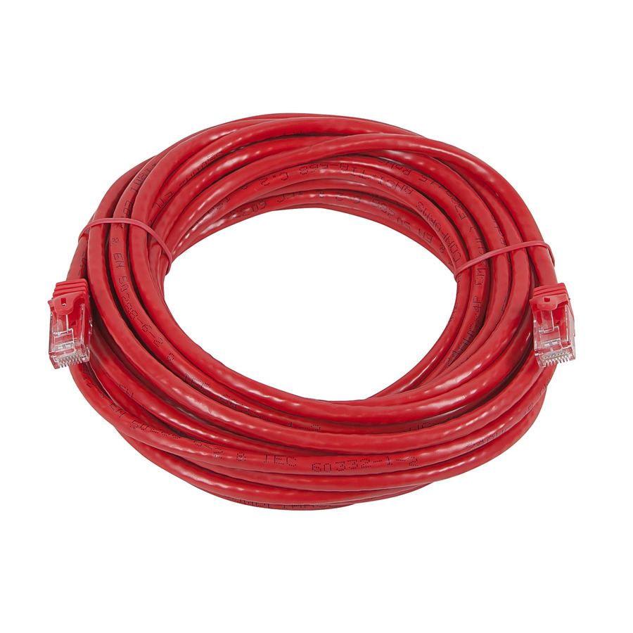 Monoprice FLEXboot Series Cat6 24AWG UTP Ethernet Network Patch Cable, 50ft Red