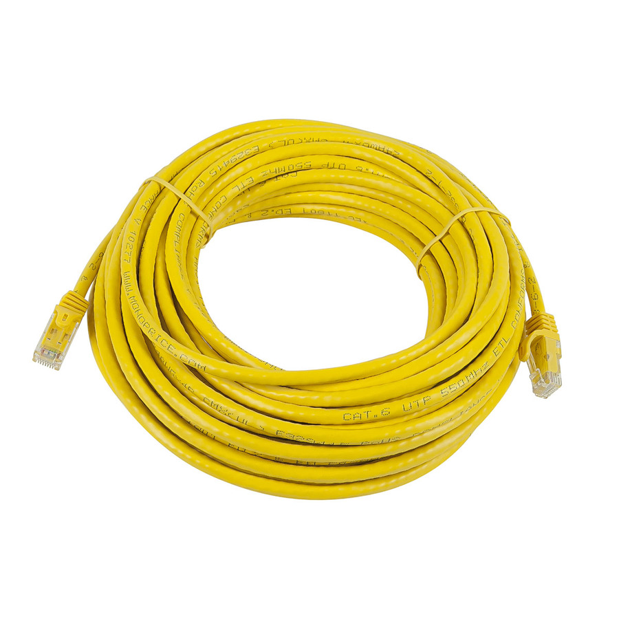Monoprice FLEXboot Series Cat5e 24AWG UTP Ethernet Network Patch Cable, 50ft Yellow